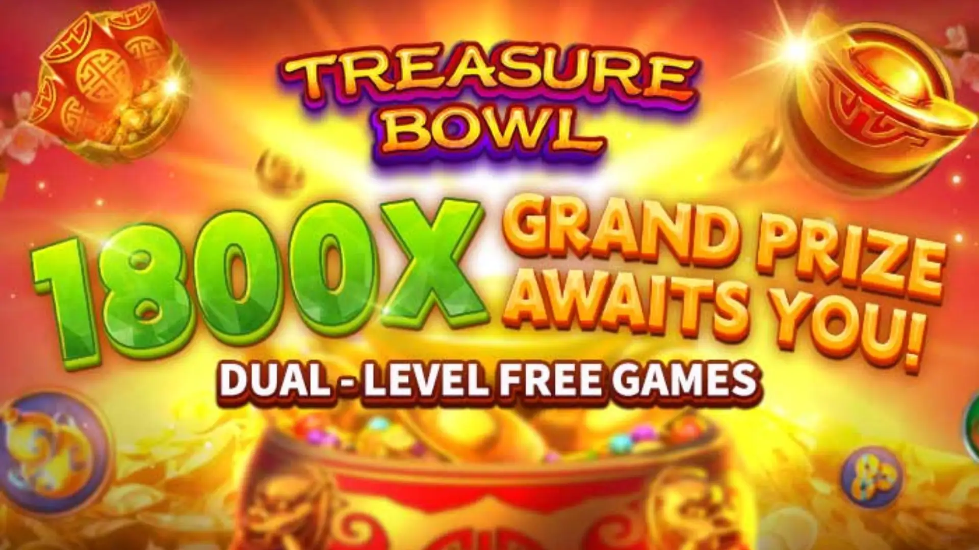 Multiplicadores Treasure Bowl poapg - 7777x Máximo com Tigela Dourada